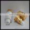 Cosmetic airless bottle skin care packaging gold color 15ml packaging for cosmetic products