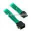 CPU 8(4+4) Pin EPS Connector Extension Braided Sleeved Cable 50cm Green