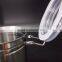 Set Of 4 Airtight Clip Top Food Storage Container Stainless Steel Spice Jar With Acrylic Lids