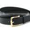 2017 innovative western style in black matter pu/genuine leather belt