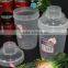 Best BPA free 300ml PP shaker bottle for milk shake with seal tight beaker