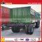 2 axles 4 wheel farm trailers /(flatbed drawbar full trailer and dump tipper full trailer)