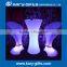Home furniture round shape Pe plastic Led poker dining table designs set