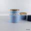 Factory Direct Wholesale Modern Design 3 Layer Mason Ceramic Candy Jar With Wooden Lid