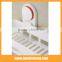 plastic wall mounted type Powerful suction bathroom shelf solid color single tier bathroom corner shelves