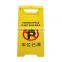 Plastic Stand Triangle Caution Wet Floor Sign