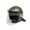 ABS Green French Type Riot Helmet with PU leather back Protection