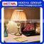 13" Antique Brass Bedside Table Lamp w/ LED Bulb Champagne Bedroom Night Light