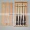 High quality 4PCS steak knife set with rubber wood stored box