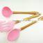 32016 Kitchen Utensils 3pcs silicone tools with bamboo handle