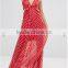 latest clothing OEM Cut-out side detail Tied front White Polka Dot Dress