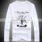  11 years Golden Supplier custom white long sleeve t shirt with printing