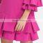 New Fashion Pleated Lantern Skirt Dress Elegant Ladies Skater Dress