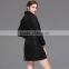 Women's European style latest design brown color double breasted fashion military long coat