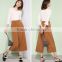 Summer Chiffon Wide-legged Leisure Trousers Button Decorated Fashion Casual Pants