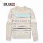 Round Neck Long Sleeve Stripe 100% Cotton Knitted Children Sweater