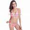 87%Polyester Sexy Red Christmas Bikinis Girls Swimwear Swim Suit