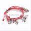 Multilayer red suede tortoise charm bracelets fashion sea animal charm cord bracelets for tourist souvenir 2017