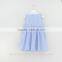 Pink Stripes Baby Clothes Wholesale Boutique Flutter Sleeve Girl Casual Dress