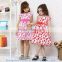 New summer cotton frock with flower printing girls simple frock designs