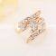 New Gold Plated Rings for women engagement CZ diamond jewelry vintage women wedding rings fashion Accessories