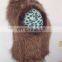 Knitted fur vest waistcoat women nutria fur mini vest