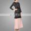 Lace Technics And Polyester Fabric Muslim Abaya Beautiful Ladies Long Dress Elegant Baju Kurung Designs Arabic Clothing