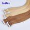 100% peruvian human hair extension adhesive tape Peruvian hair ombre