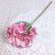 Lifelike Single Leaf Real Touch Light Rosy Hydrangea Artificial Flower