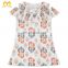 new design baby girls cactus printed cutting shoulder clothing children frock dress for kid