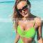 Swimwear Women 2019 Mermaid Swimsuit Halter Push Up Summer Neon green Fishing Net Mesh Biquini Thong Bikini maillot de bain