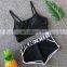 sports high-quality mesh letter swimsuit ladies swim suit yoga clothing new bikini swimwear women