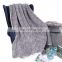 New luxury grey color pv fur minky brushed double plush throw blanket
