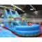 Blue Palm Tree Inflatable Water Slide