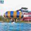 WM Most Popular Fiberglass Waterslide For Water Park Projects With Big Wave Pool