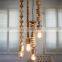 Designer wooden beads solid wood pendant lamp
