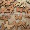 Custom made laser cutting small wooden bauble decoration,wooden Butterfly