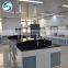 Laboratory Furniture Metal Island Workstation with Reagent Shelf and Eyewash