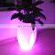 Waterproof led illuminate glowing flower pot /outdoor plastic flower vase