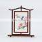 Chinese Ancient Lamp Pattern Square Screen Silk Embroidered Painting Furnishing Ornaments Craft Gifts With Rosewood Frame For Decoration(16*25CM)