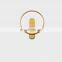 American Single Metal Wall Lamp Creative Golden Metal Round Wall Lamp