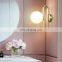Modern Nordic Glass Ball Wall Lamp Indoor Room Wall Light Cool White