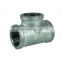 DKV hot galvanized malleable iron bsp npt pipe fitting tee