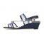 women wholesale hook and loop strap design high heel wedges sandals shoes other colors are available (LAJWG0028)