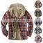 2021 Christmas Amazon Independent Station Hot Sale New European and American Men's Hooded and Fleece Shirt Jacket