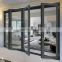 New design cheap aluminum double glass folding Door