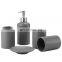 2021 Modern Design Bathroom Hotel Set Grey  Luxury Bathroom Set Ceramic Bathroom Sets Accessory Luxury