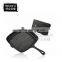 Thread interior bottom Black pre-seasoned cast iron panini pan manufacturer china