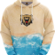 Fashion New Traditional Hoodie with Blue Sea Pattern