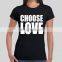 New Design Wholesale Price Sweet stylish 100 % Cotton T shirt Girl White color T Shirts for Women